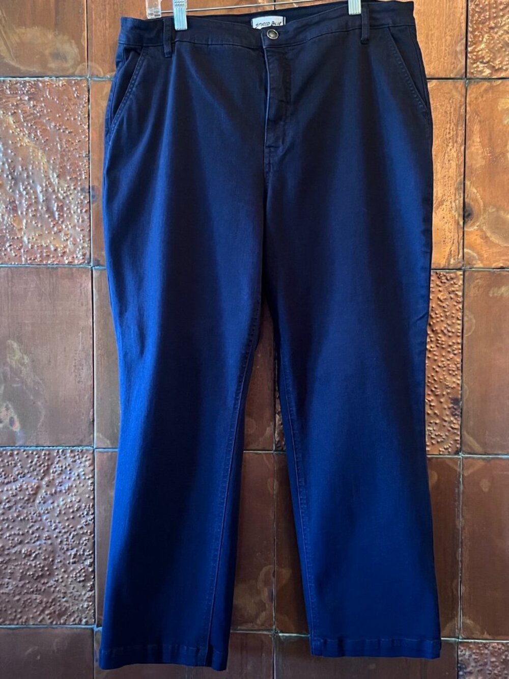 Studio Blue Straight-legged Chino Pants * Navy Blue * 14W